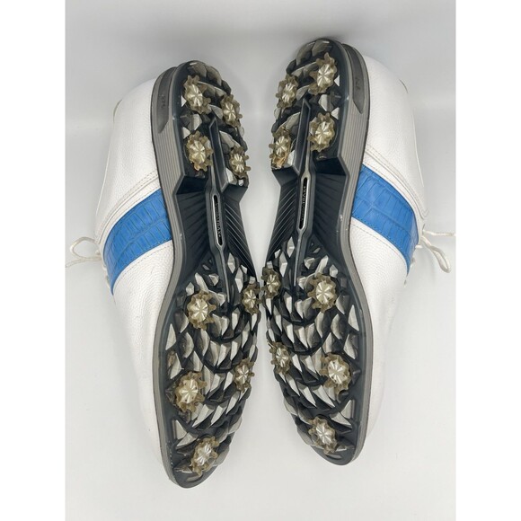 Footjoy Premiere Series Packard Blue Croc Custom USA LOGO Sz 13 #53930 Orig $295 - Picture 4 of 8